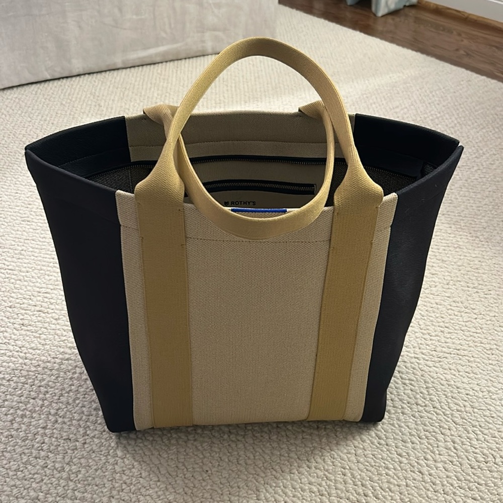 Rothy's Navy and Tan Shoulder Bag
